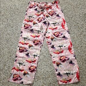Floral Satin Pajama Pants